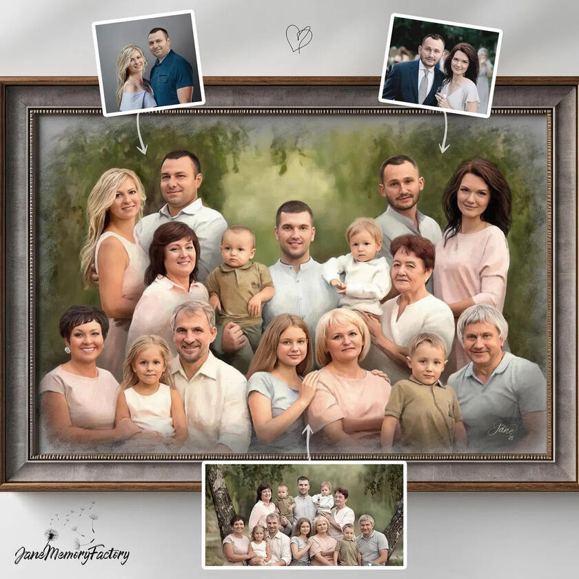 family portrait combined images professional commission